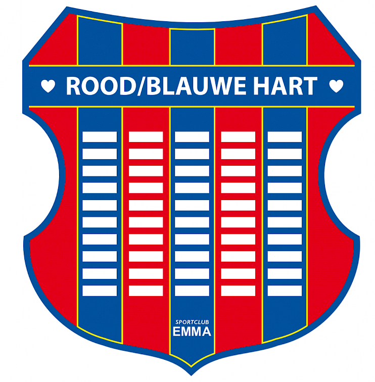 Rood/Blauwe Hart